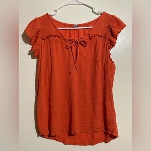 Orange rayon top